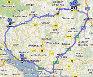 Unsere Route (C) by Google